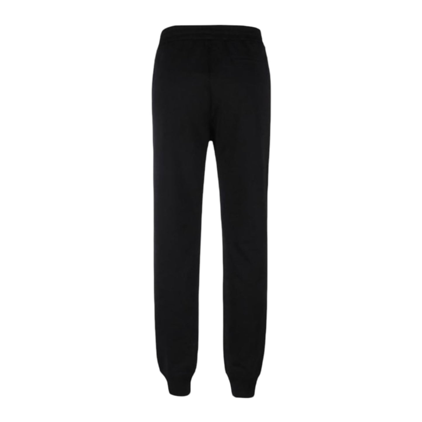 Versace Pantalon de jogging noir en coton à taille élastiquée avec logo imprimé