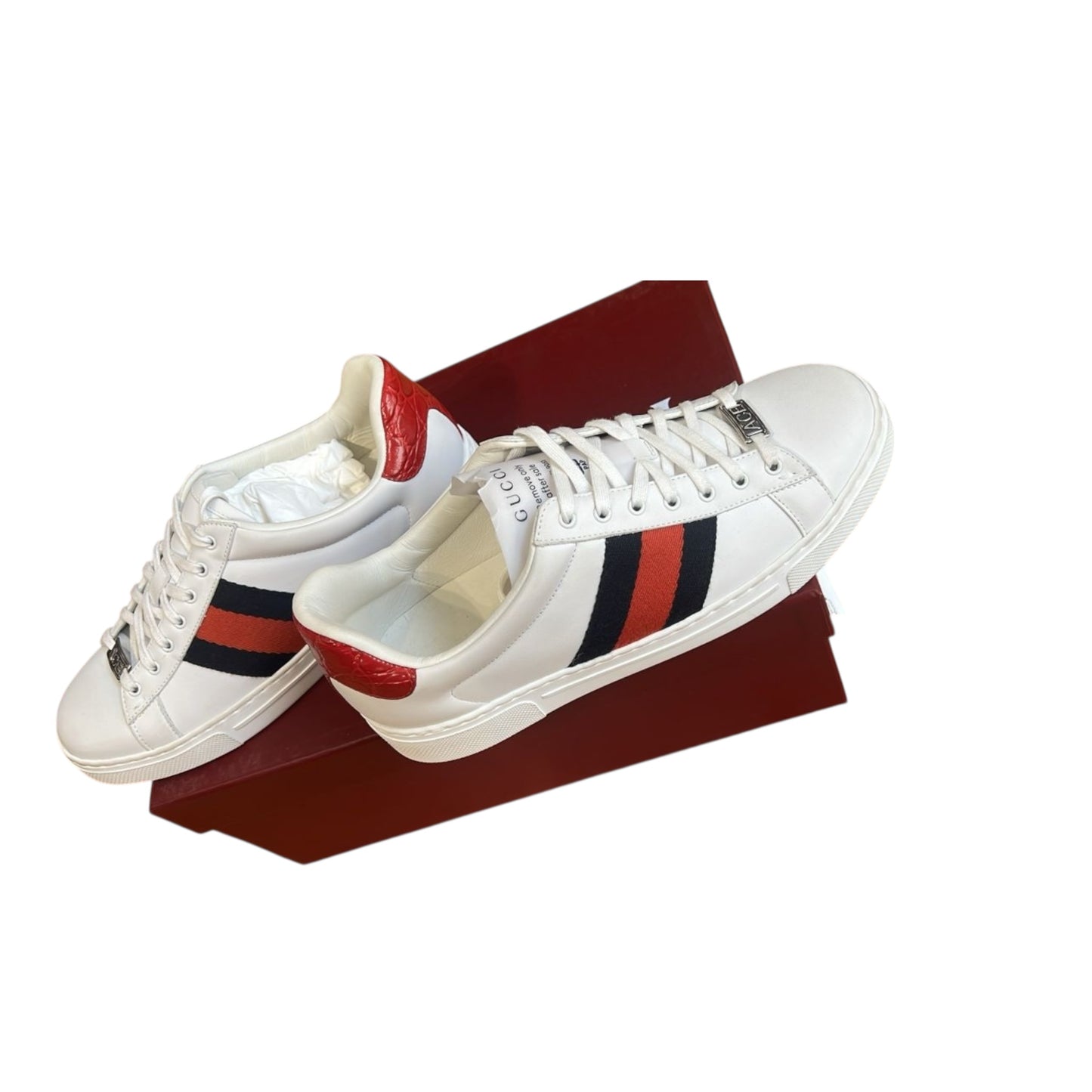 Baskets  Gucci pour homme en blanc/rouge/vert