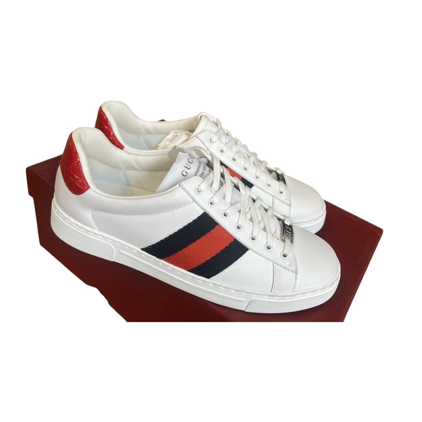 Baskets  Gucci pour homme en blanc/rouge/vert