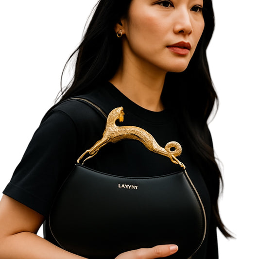 Lanvain SAC HOBO CAT EN CUIR