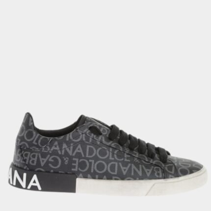 Sneakers Dolce & Gabbana homme gris cuir italien lacets confort