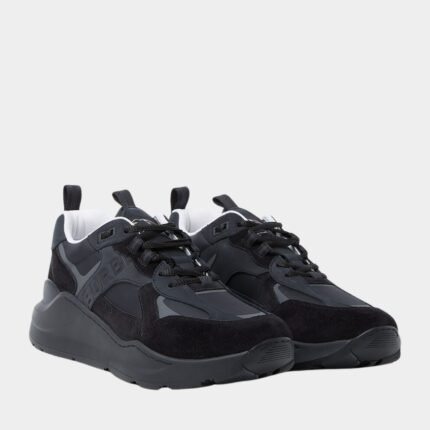 Sneakers Burberry motif EKD languette logo brodé noir