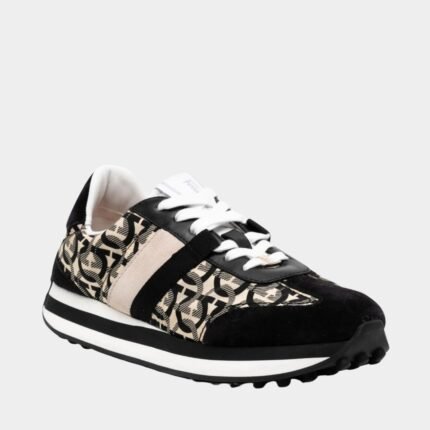 Chaussures homme Ferragamo semelle picots caoutchouc bout rond lacets noir premium