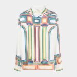 CASABLANCA Chemise Le Temple Du Sport en soie pour homme de coloris bleu