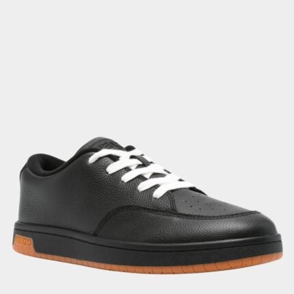 Kenzo Baskets en Cuir Noir - Vue detail