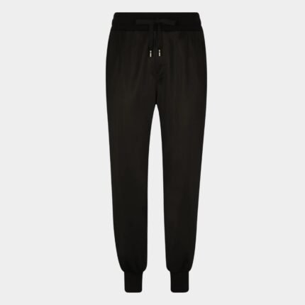 Pantalon jersey Dolce Gabbana homme noir coupe regular taille élastique