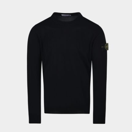 Pull Stone Island logo patch amovible manche coupe droite col rond
