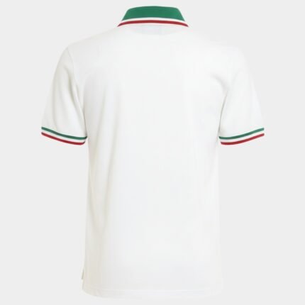 Polo Dolce & Gabbana homme blanc coupe ajustée col boutonné vue face