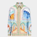 Casablanca Chemise en soie à manches longues