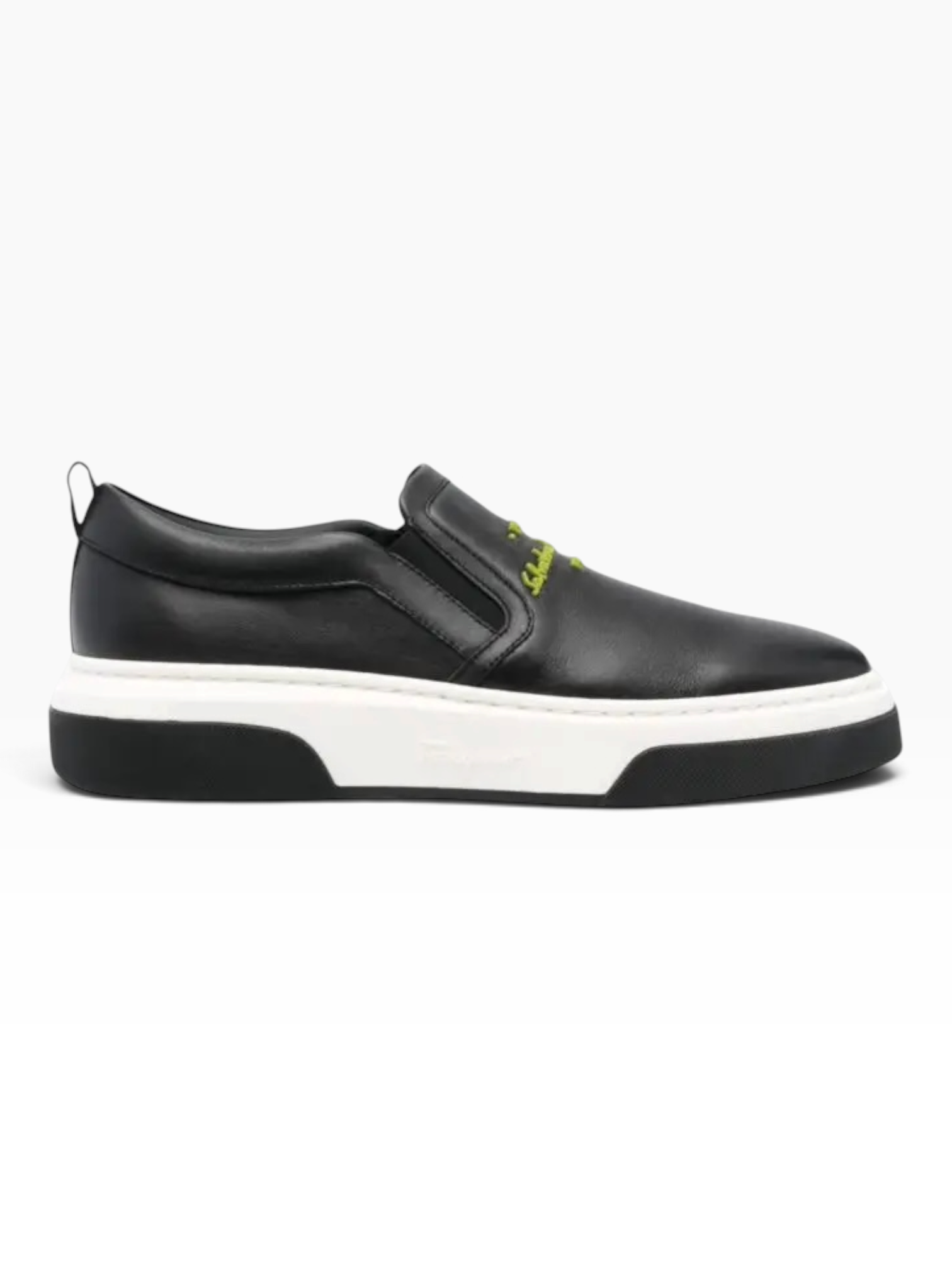 img_1118-photoroom Baskets Ferragamo Cuir Noir - Modèle Cassina Homme – Image 1