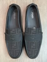 Mocassins Fendi Homme Noir - Design Jacquard Logo – Image 6