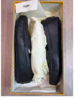 Mocassins Fendi Homme Noir - Design Jacquard Logo – Image 3