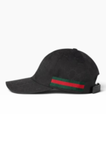 Casquette Gucci Gg Supreme Bandes Web Noire Homme