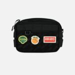 Kenzo sacoche homme noire avec logo en feutre et bandoulière ajustable
