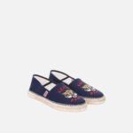 Chaussure KENZO espadrille bleue homme détail semelle caoutchouc