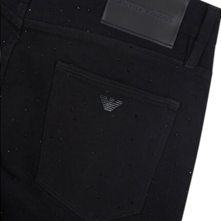 Jean slim homme premium denim strass détails plaque aigle Outlyx