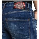 Jean italien coton stretch effet usé sophistiqué coupe moderne homme