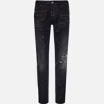 Jean DSQUARED2 homme noir coton italien premium taille 54 56