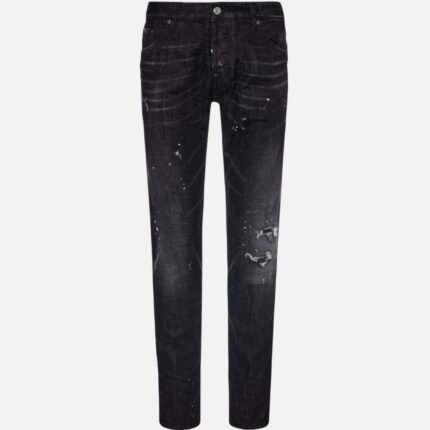 Jean DSQUARED2 homme noir coton italien premium taille 54 56