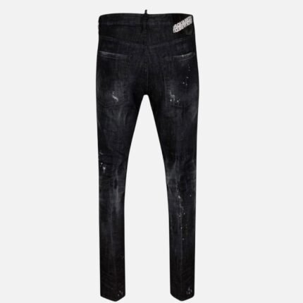 Jean homme DSQUARED2 noir style rock-chic fabrication italienne