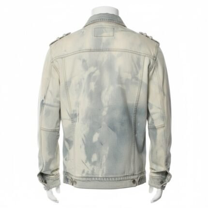 Balmain veste jean homme coton premium doublure tissée finitions haute couture luxe
