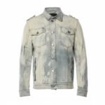 Veste en Jean Balmain Homme Tie-dye Bleu - Design luxueux italien