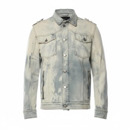 Veste en Jean Balmain Homme Tie-dye Bleu - Design luxueux italien